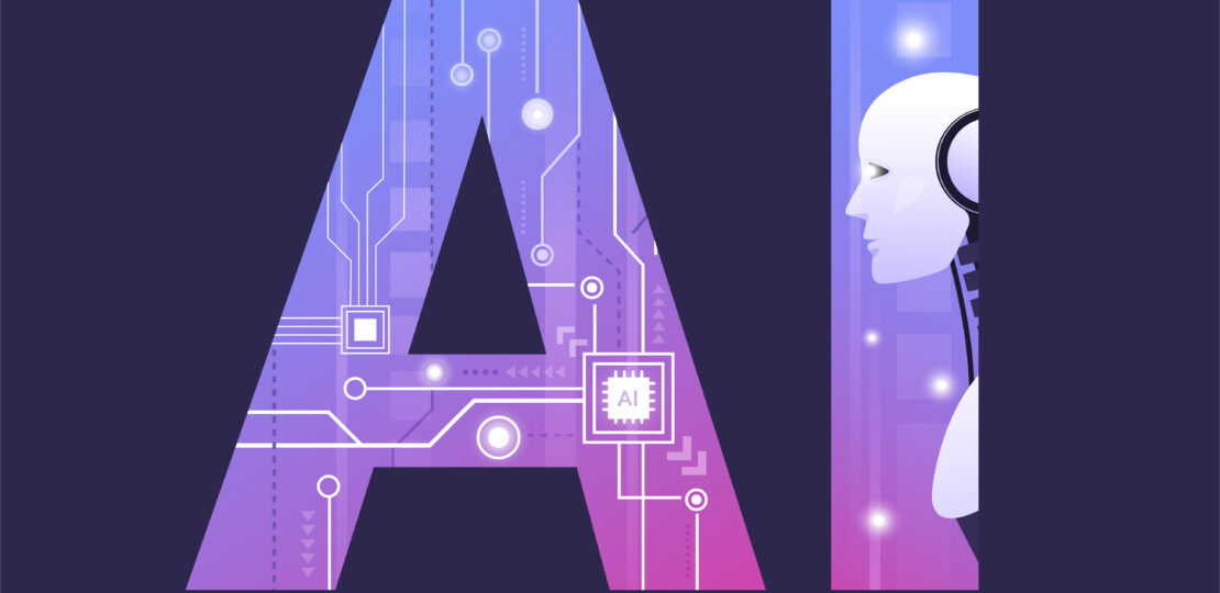 Machine learning AI with Digital Brain is learning processing bi